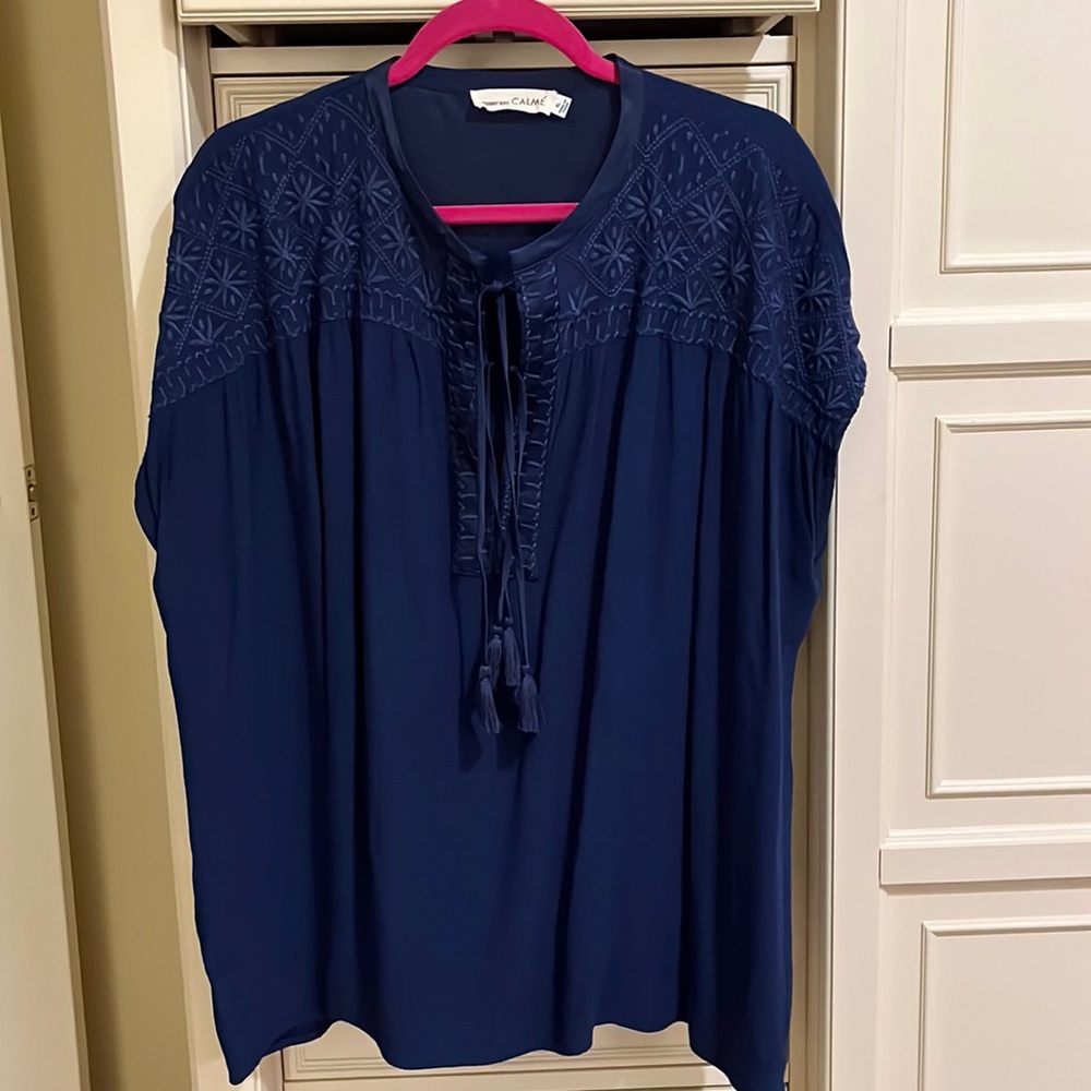 Johnny Was Calme blouse blue size XL